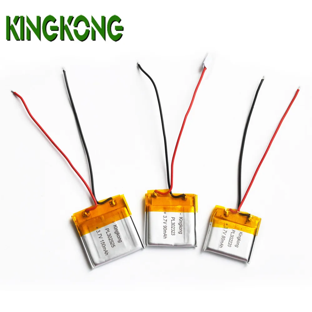 KingKong 302525 lithium 150mah 3.7v high quality rechargeable battery