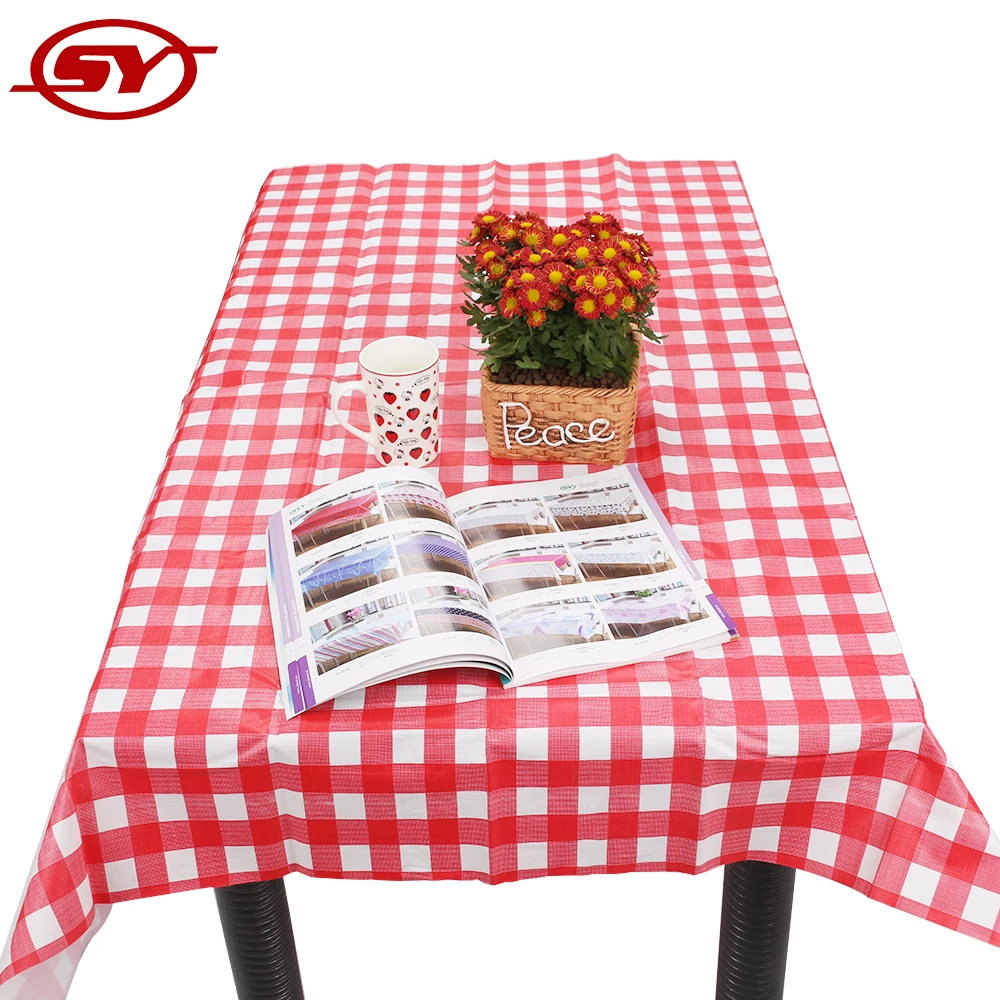 
printed tablecloth fabric with flannel back for party 