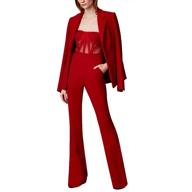 

Fashional design business 2 piece ladies suits Ld003