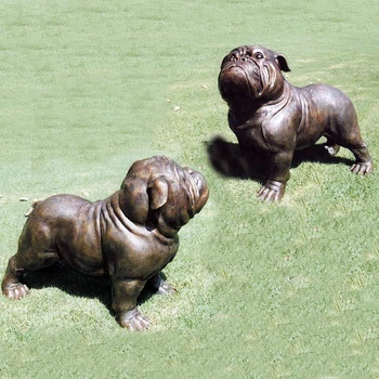 life size bulldog statue