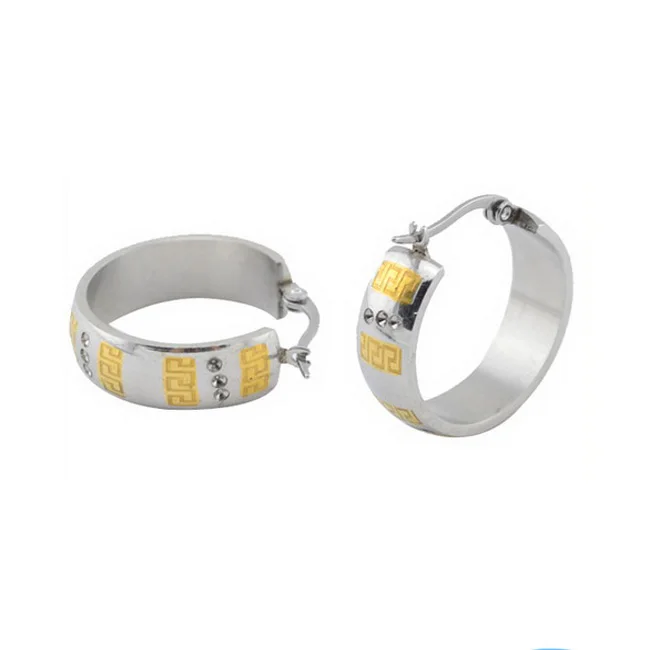 

ZS08115 surgical steel with gold cool boy earrings , handcuff hoop earrings, Color as the pictures or up to you