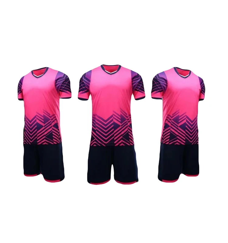 

New design pink soccer training uniform