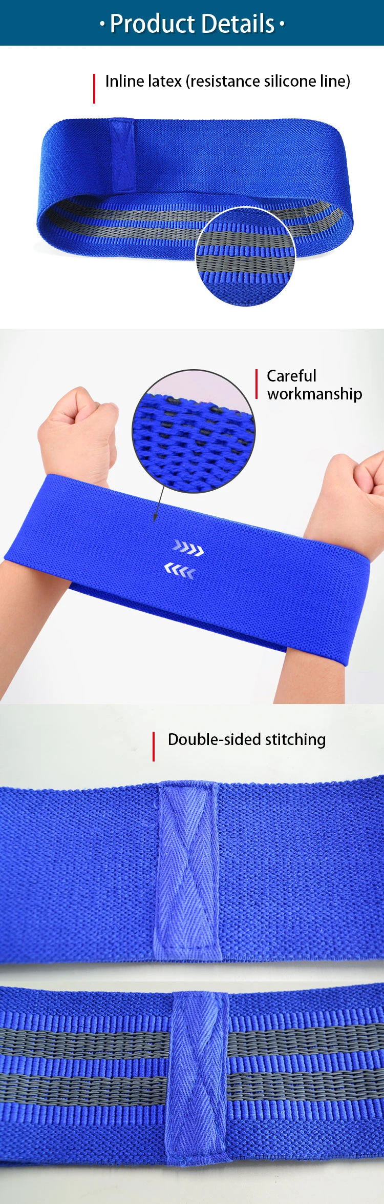 High quality fitness tension fabric mini bands with logo