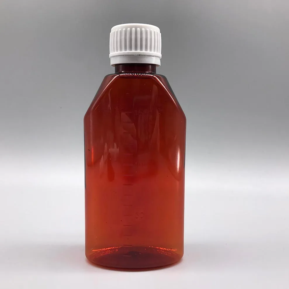 Pharma Packaging Empty 5oz 150ml Flat Plastic Tamper Proof Cap Syrup