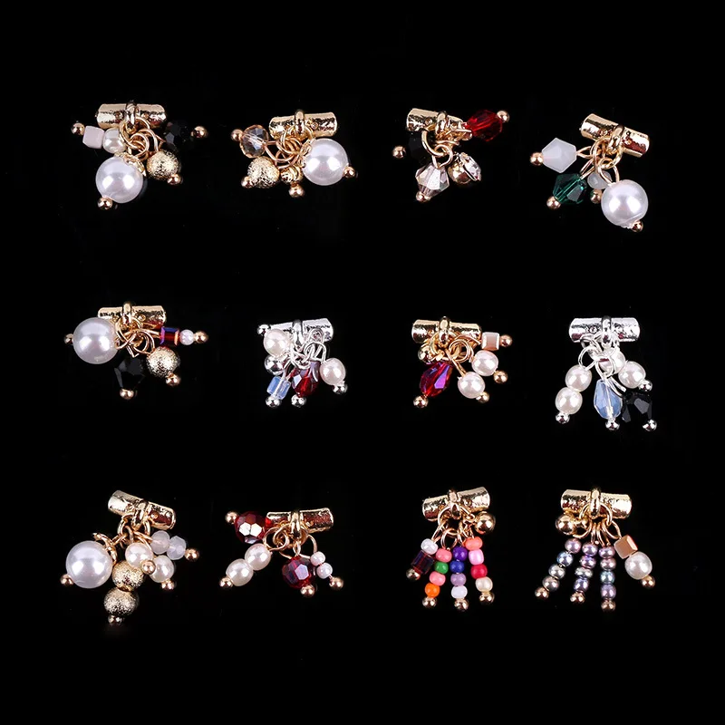 Free shipping Manicure tools new crystal diamond diamond pearl pendant jewelry bride decorative handmade nail polish