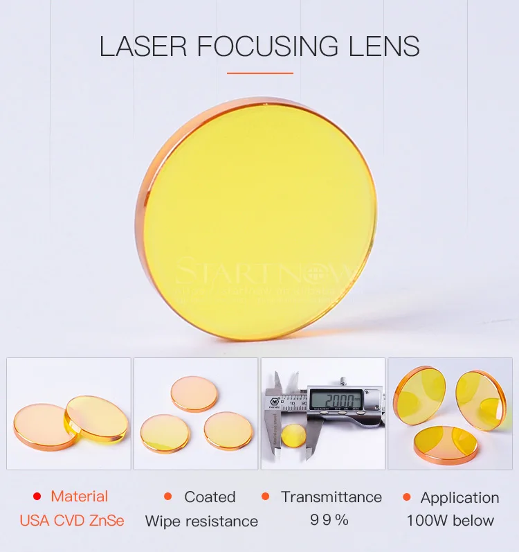D20mm Fl4 "101.6 Mm Usa Cvd Znse Co2 Lente De Enfoque Láser Para El