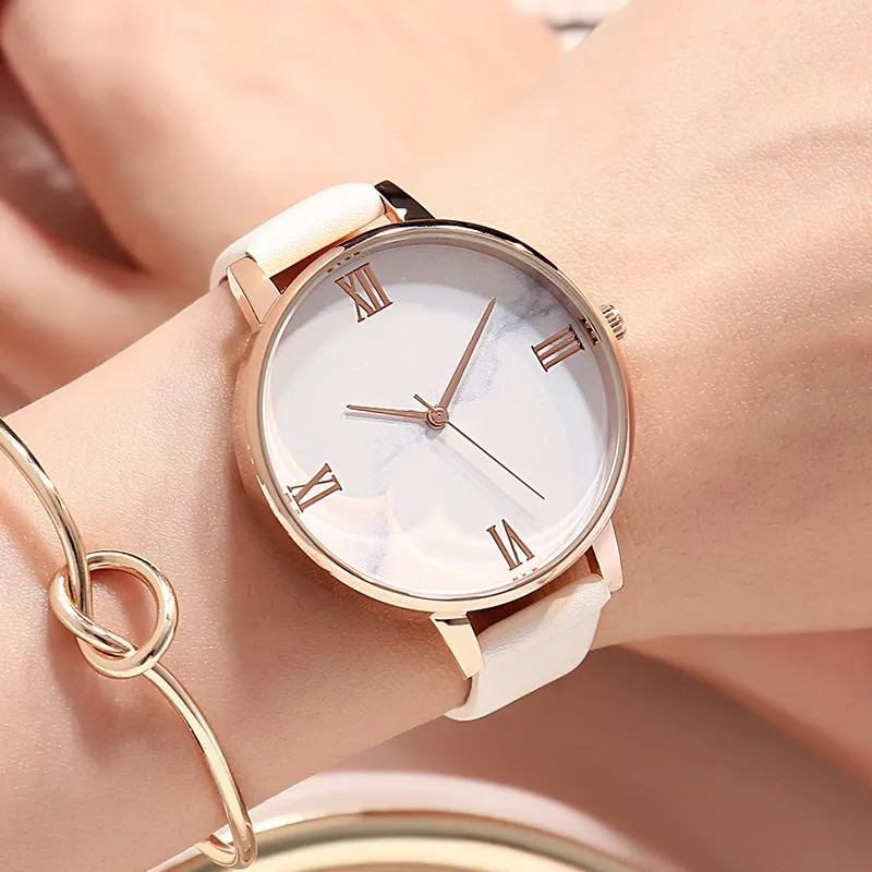 

geneva hot sale stainless steel case back women wrist watch, White color