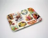 Full printing plastic rectangular fruit tableware