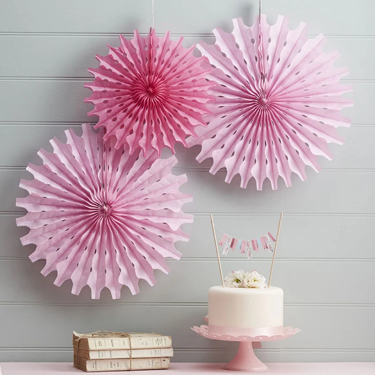 Diy Hanging Round Paper Fan For Wedding Decorations Buy