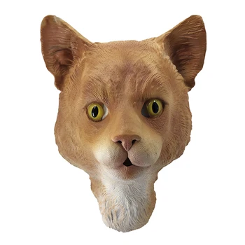 Lateks Dewasa Hitam Putih Jahe Kucing Masker Anak Kucing Kitty