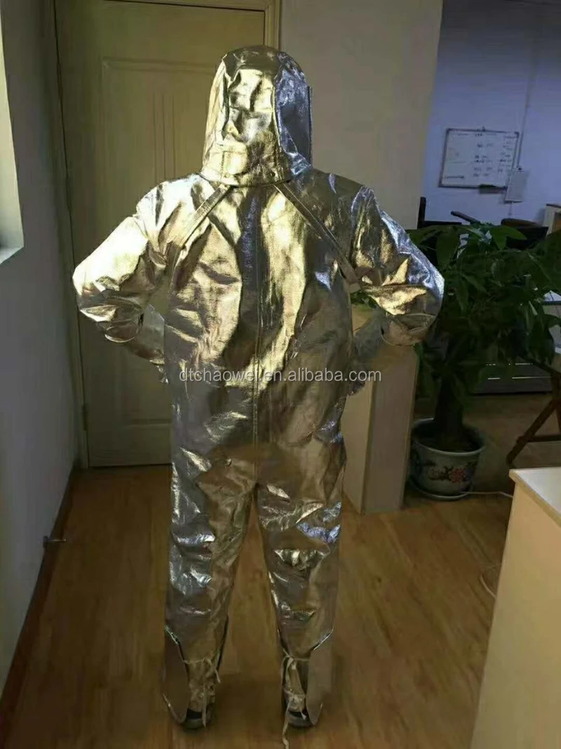 High Temperature Protective Fire Resistant Suit With Aluminum Foil