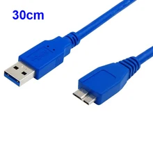 Fast transmission speed USB 3.0 AM to Micro B cables 0.3m length 30cm 11.8inch AM-Micro B digital cables 096