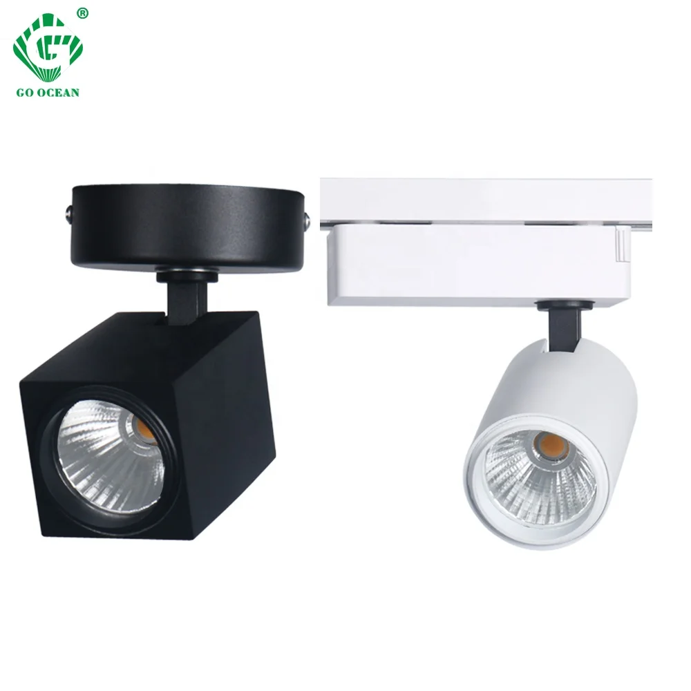 Adjustable Angle 12W COB rectangular track light square Decoration for Housing Restaurant