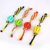 Dental Chews Dog Toys Rubber Dog Treat Ball Teeth Cleaning Ball with Chew Ropes Gums Massage