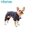 Two-piece Dog Clothes Spring And Autumn Striped Suit British Gentleman Wind Jacket Teddy Bear Two Feet Clothes Pet Clothes