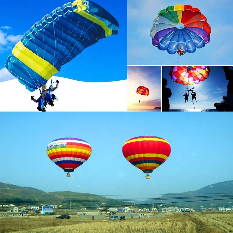 
Stock Nice Quality 310T 40D Waterproof Windproof Ripstop Nylon fabric 66 Hot Air Balloon Parachute Outdoor Fabric 