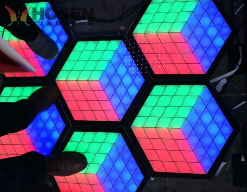 

Free shipping led magic cube 3D dance floor for disco
