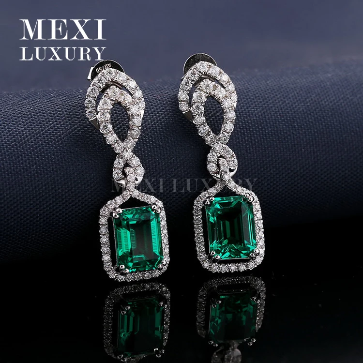 

18k white gold earing necklace fashion earring