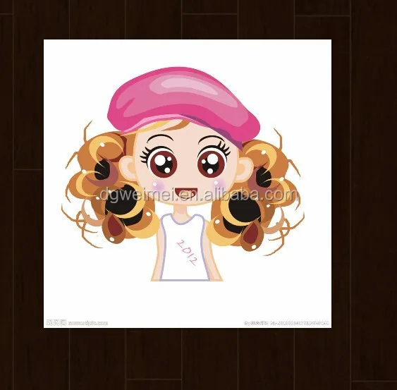 excellent design lovely cartoon curly hair girl for kid safety