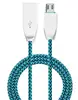 High Class Cellphone Zinc Alloy Micro-USB Sync Cable Wire Nylon Braided Micro 5Pin Quick Charging Data Cable For A9