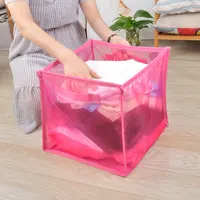 

Rotating storage bag folding storage organizer polyester and nylon mesh fabric laundry basket