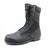 Cemented waterproof leather army military boots with steel plate