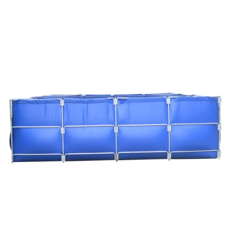 

Plastic Pond for Fish Reinforced Power Steel Frame Above Ground Swimming Pool Set, Blue or other custom color