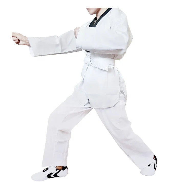 

Custom hot sale martial arts gi wear 100 - 210cm durable breathable taekwondo uniforms, White