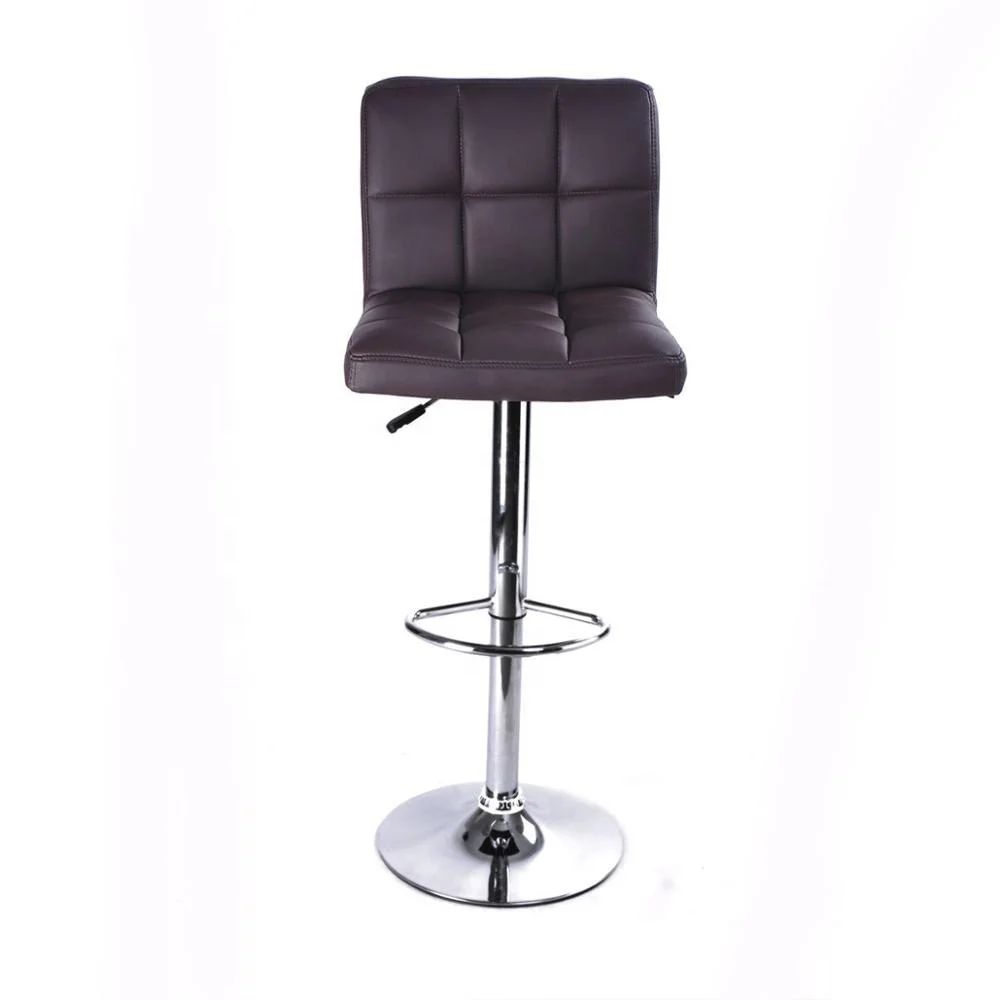 
Adjustable Bar Stools PU Leather Barstools Swivel Pub Chairs Black 