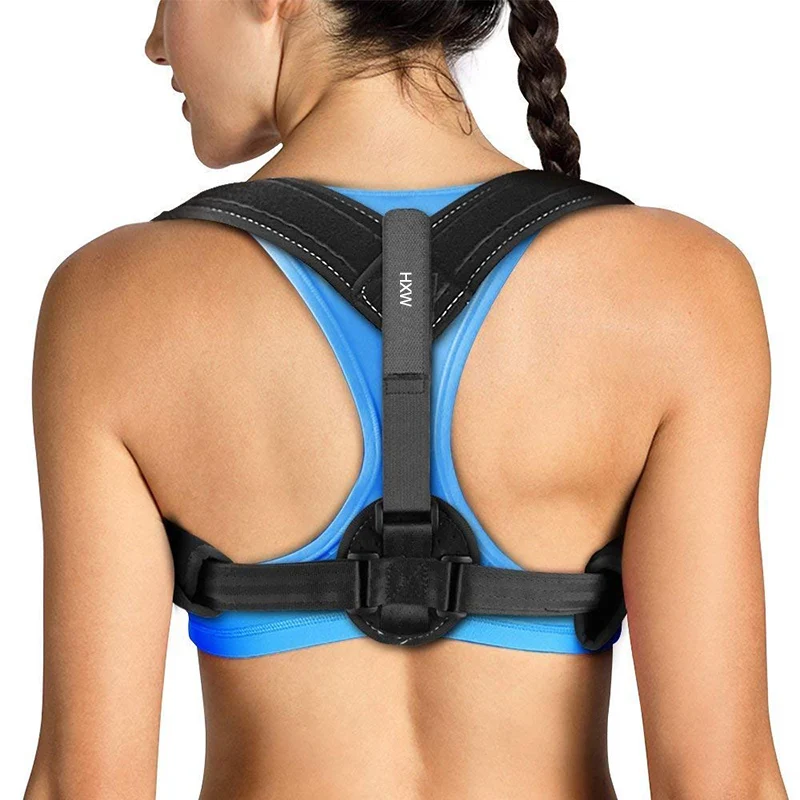 

Top quality back shoulder support belt posture corrector for men and women, Black