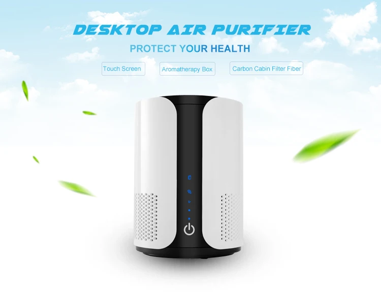 Oem Home Appliance Carbon Filter White Ion Desktop Air Purifier