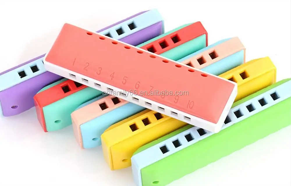 10 Hole Colorful Plastic Toy Harmonica Buy Harmonica,10 Hole