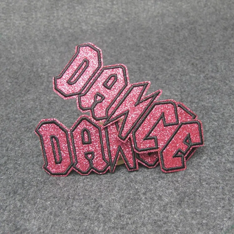 

Custom Glitter Embroidery Patches for Jackets, Custom color