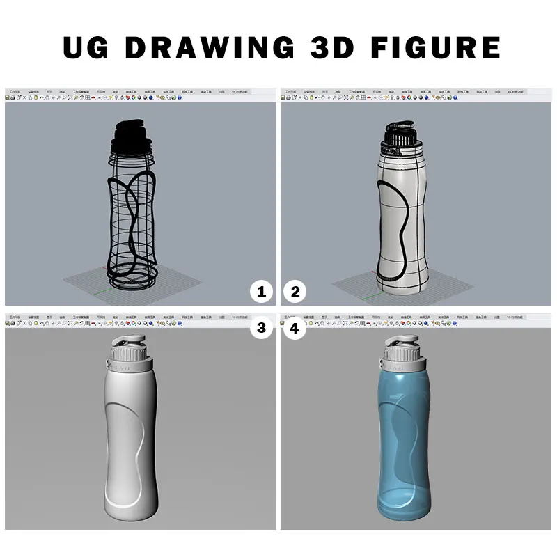 foldable Silicone water bottles drawing