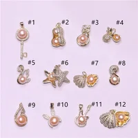 

12pcs,14k gold-filled pearl pendant necklace, fashion style new arrival freshwater jewelry pendants with chain