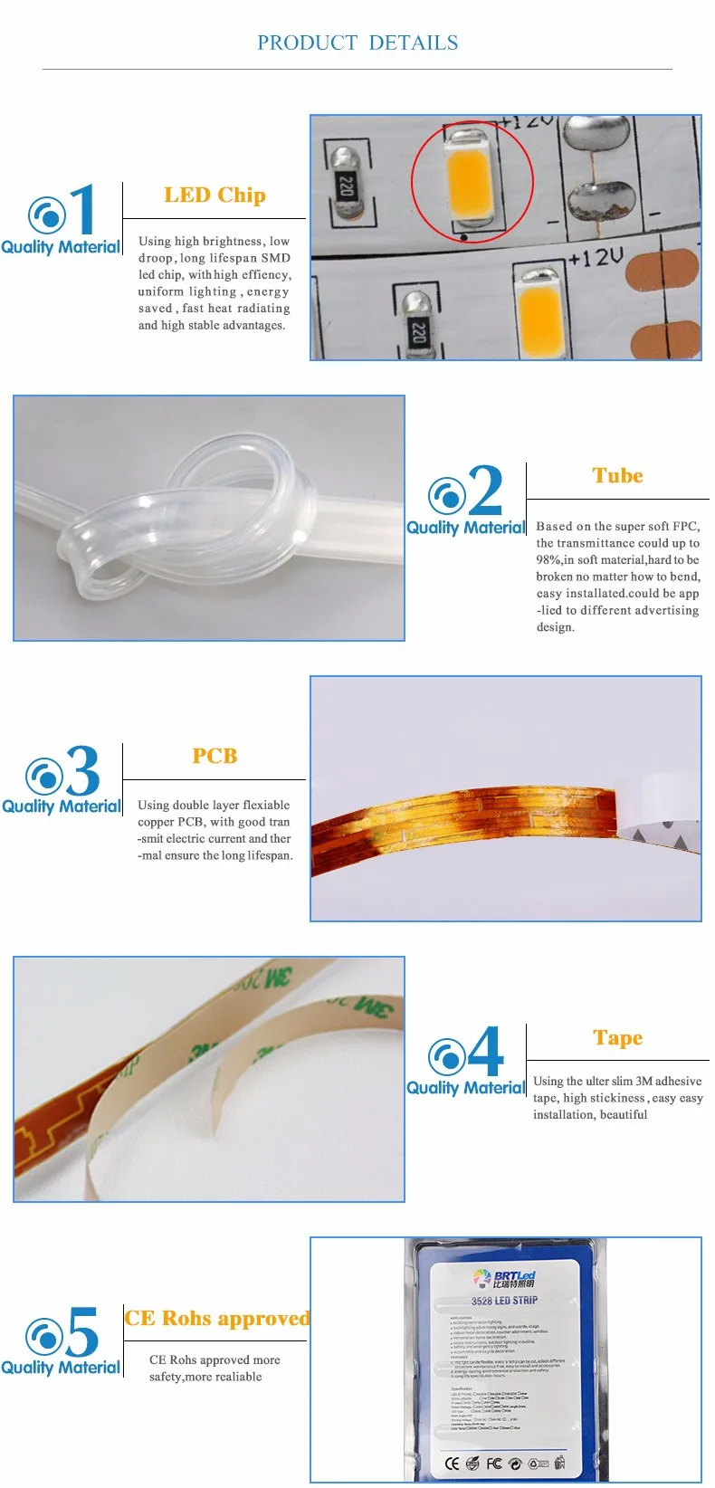 thumbnail image 2 of 1m 12V 2835 UV LED Strip Light – 395-405nm Ultraviolet, Waterproof, 60 LEDs/m, Black PCB 2 of 6