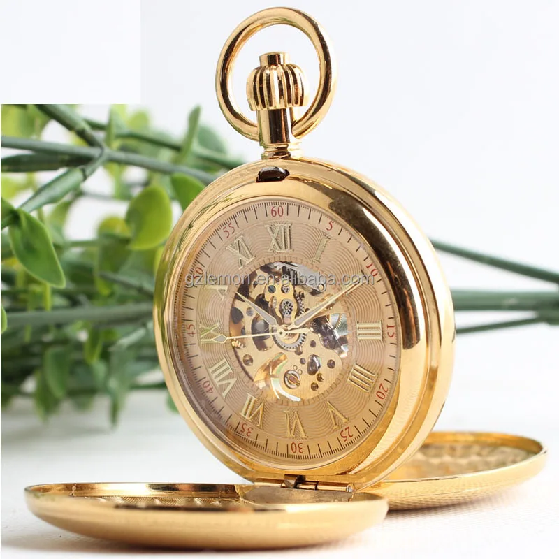 

Time Gem Vintage Mechanical Hand Wind Full Brass Pocket Watch