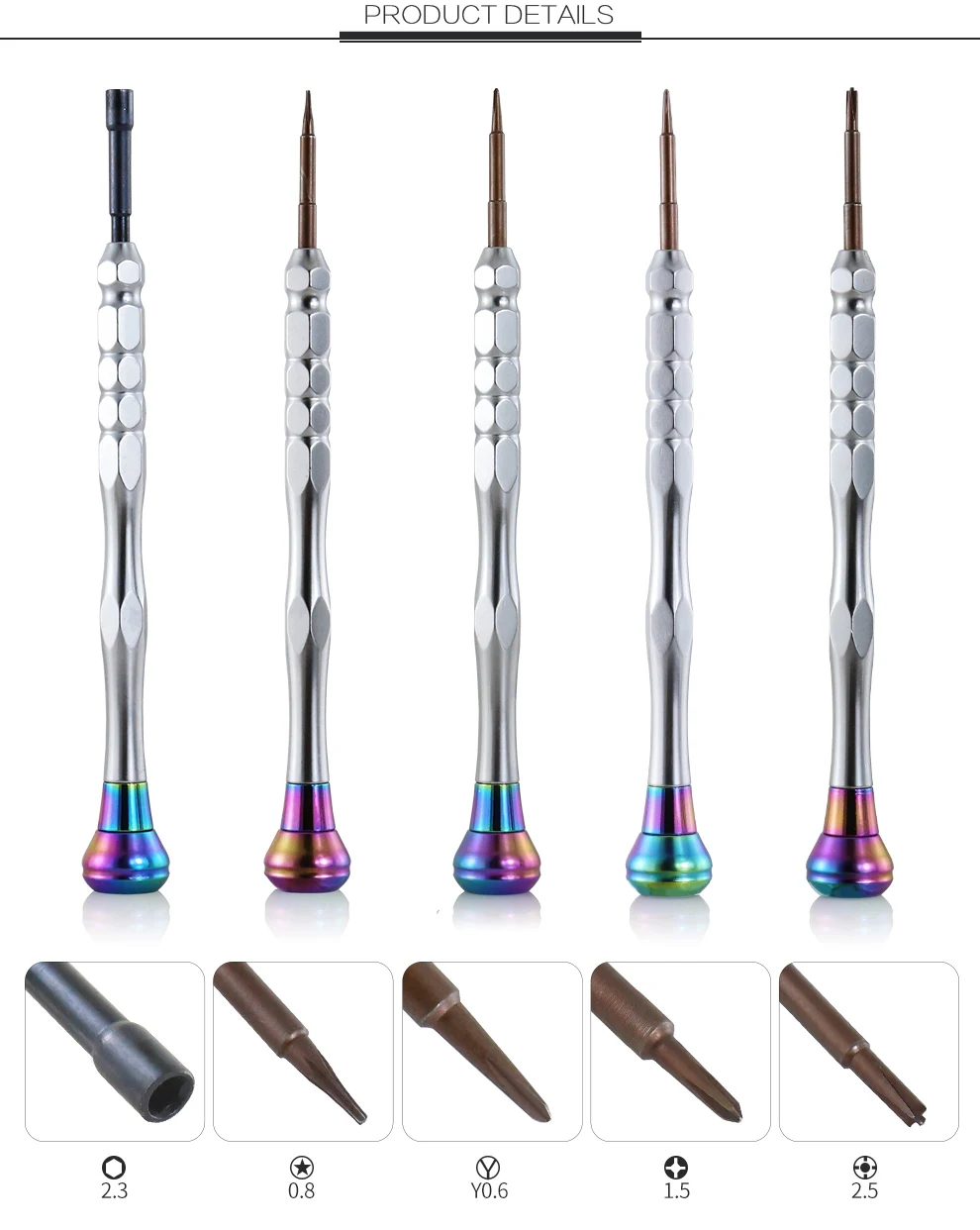 Cell Phone Precision Metal Screwdriver Set For Apple iPhoneX 8 7 Disassemble Teardown Opening Repair Tools Kit