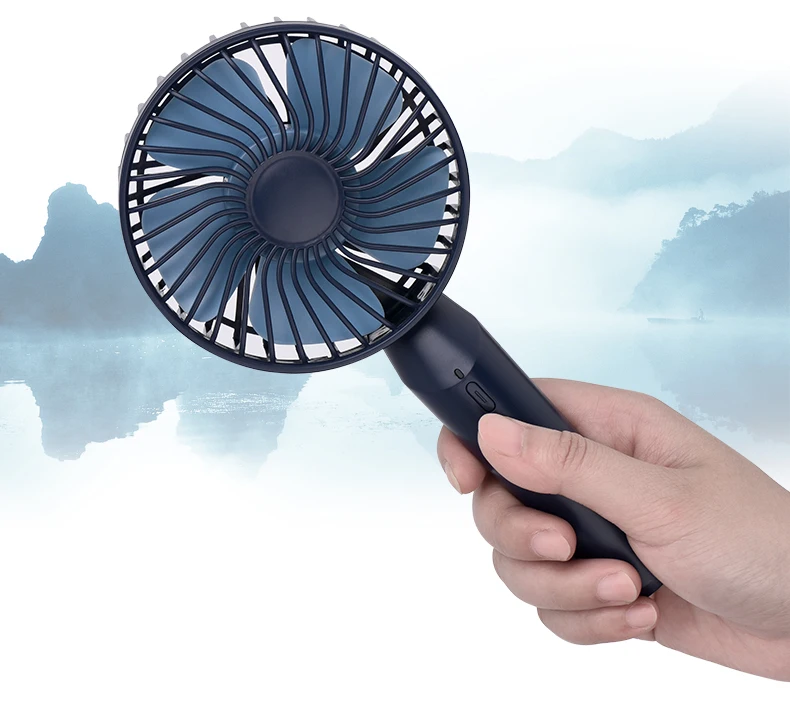 迷你手提便携式风扇与消毒香水可充电 usb 与电话支架站立夏季产品