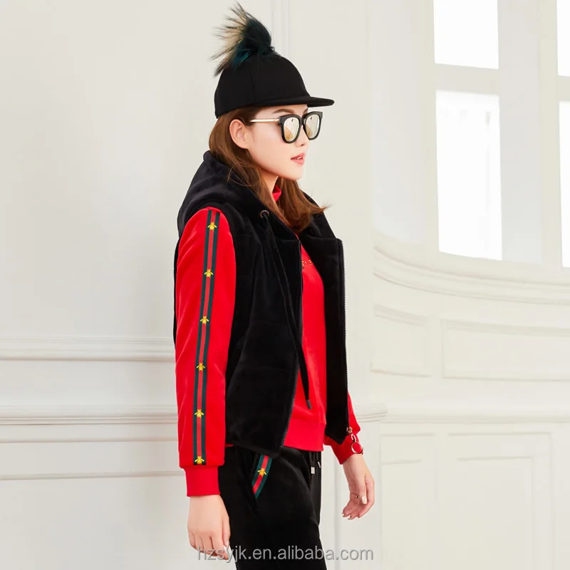 

Wholesale custom women velvet modern sofa tracksuit set, Custom color