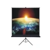 projector screen with tripod stand the advanced auto locking system keeps the screen flat