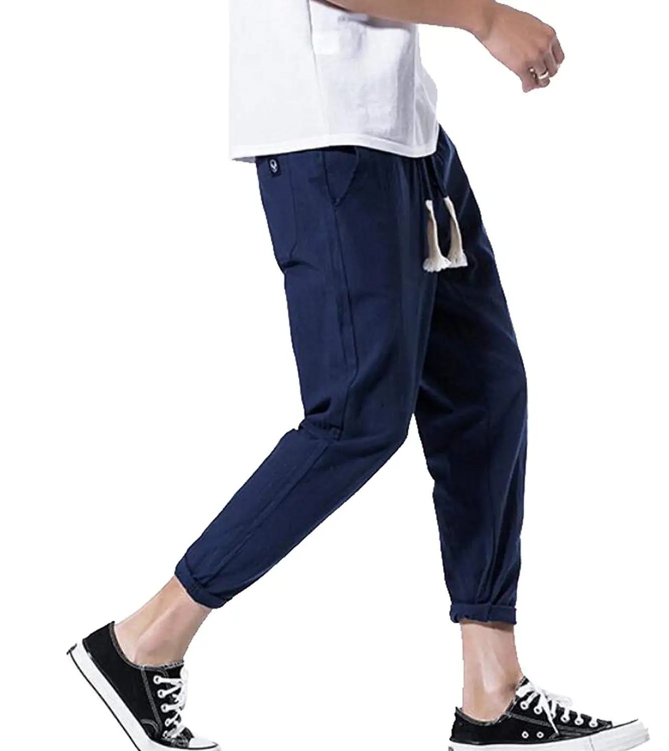 pencil fit cotton pants