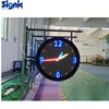 2019 new design double side led digital clock sign waterproof led round display
