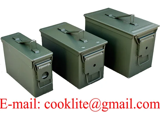 Bo/îte de munitions US olive Plastique Cal grand 50 mm