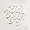 fashion custom 2 hole round flat transparent clear plastic button for shirt