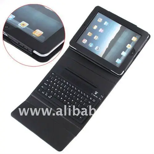 
Bluetooth Wireless Keyboard   Leather Case For iPad 