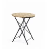 Veranda Round Table Patio Foldable Poly Wood Coffee Table Decoration Wooden Look Table