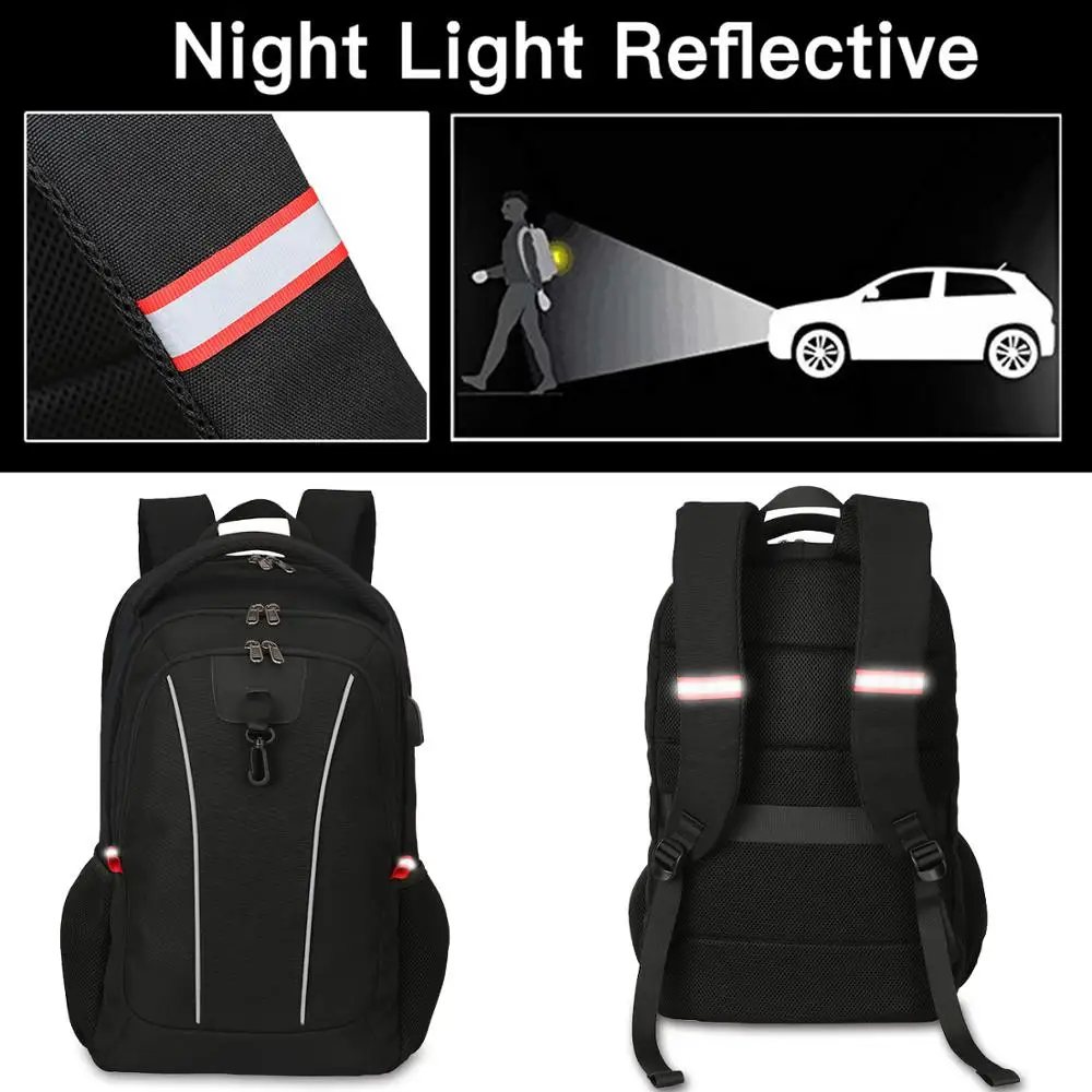 
2019 hot selling multifunctional oxford fabric men sports travel password USB men backpack bag 