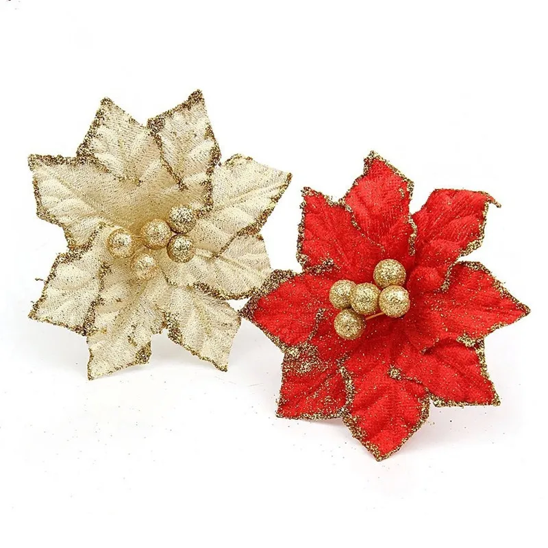 get quotations newest 5pcslot 12cm christmas tree decorations flower decoration artificial flowers decorate christmas - Christmas Flower Decorations get quotations newest 5pcslot 12cm christmas tree decorations flower decoration artificial flowers decorate christmas - Christmas Flower Decorations