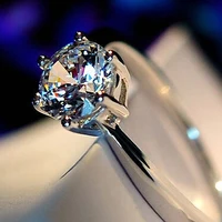 

Classic Exquisite Full Of CZ Stone Shine Bright Wedding Women Ring Platinum plated White copper Diamond Rings XEYJZ 023